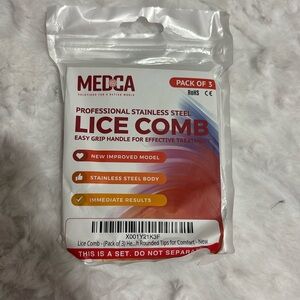 Medca LICE COMB steel screw needle spiral (Pack of 3)